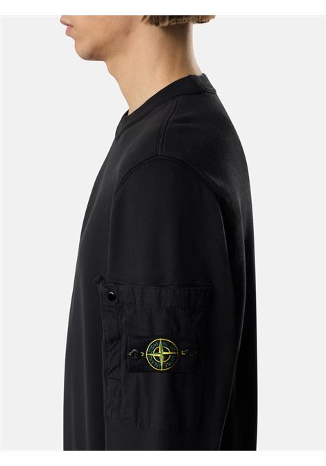 6100019 sweatshirt man black STONE ISLAND | L1S15 6100019 S0410V0029